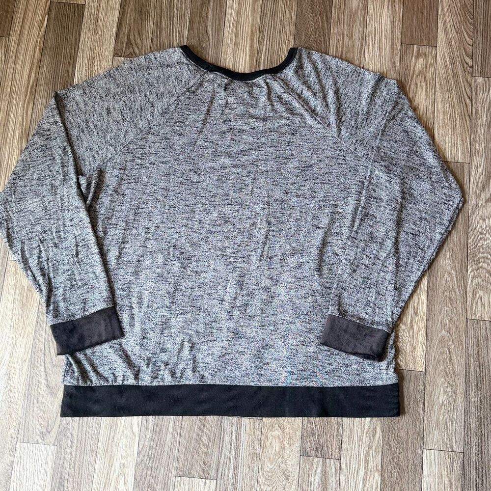 Simply Vera Vera Wang Sweatshirt XXL Grey Soft Knit Front Pockets Loungewear Top - Picture 2 of 9